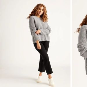 Quince Mongolian Cashmere Fisherman Crewneck Sweater